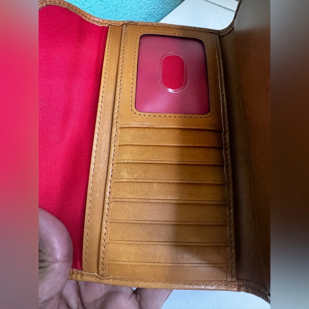 Dooney & Bourke Blue and Tan Monogram Wallet